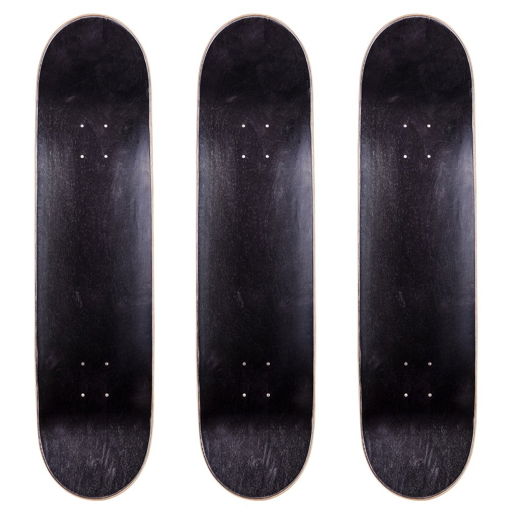 Cal 7 Blank Maple Skateboard Decks (Black, 7.75 inch)