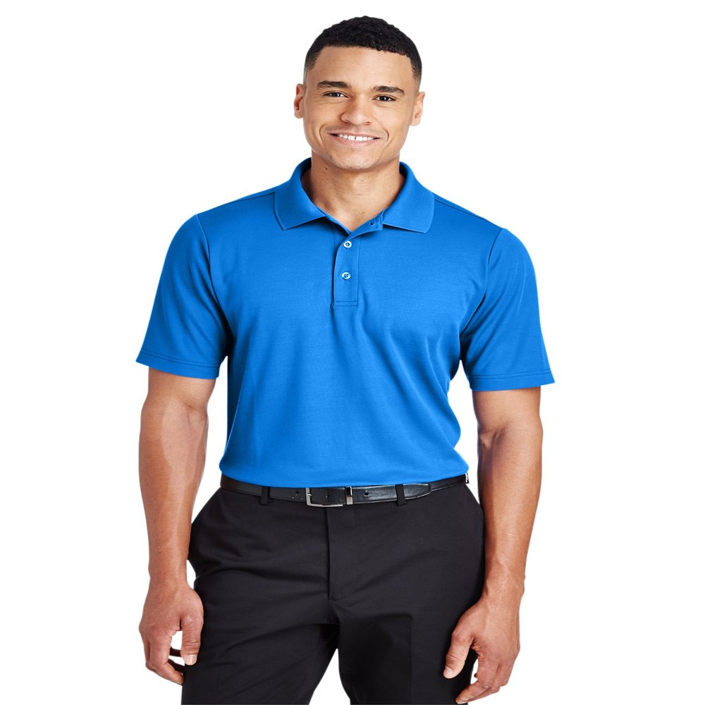 Devon & Jones CrownLux Performance Men's Plaited Polo 4XL FRENCH BLUE