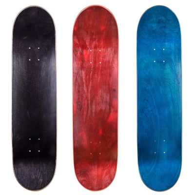 Cal 7 Blank Maple Skateboard Decks (Black, Red, Blue, 7.75 inch)