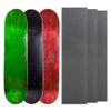 Cal 7 Blank Maple Skateboard Decks with Grip Tape (Green, Black, Red, 8 inch) view 1
