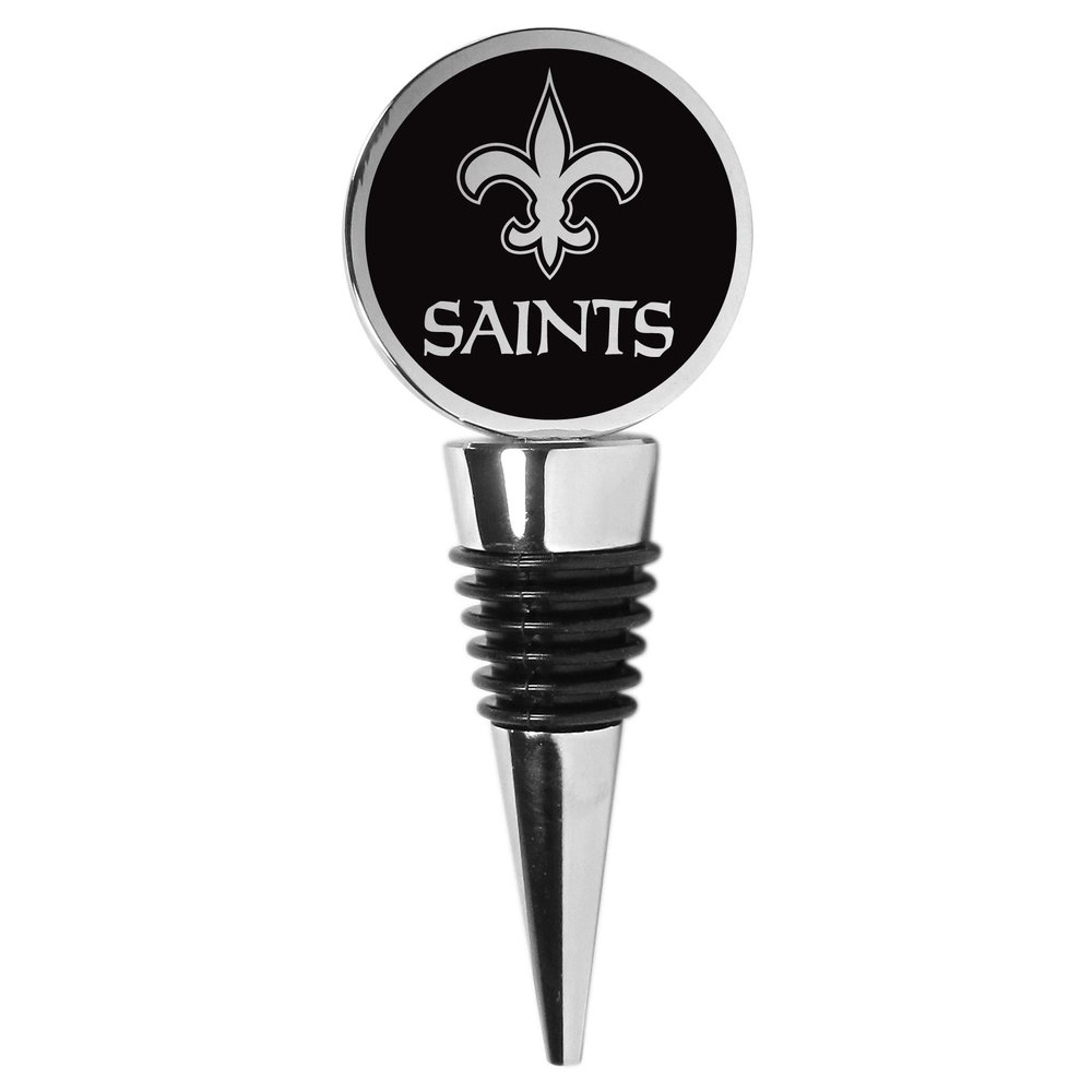 Siskiyou NFL New Orleans Saints Wine Stopper Black