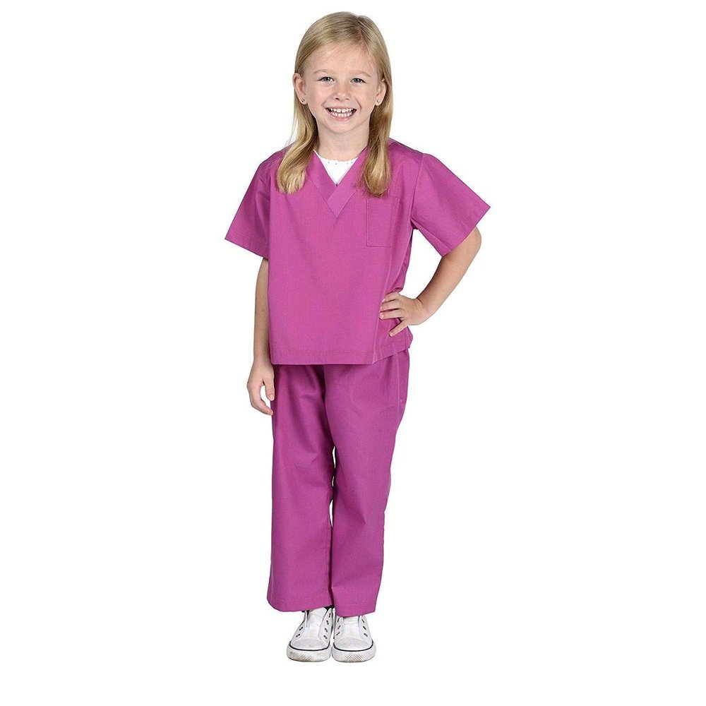 Aeromax Dr. Scrubs Fuchsia Costume Set, Fuchsia Pink, 4/6
