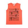 Petit Lem Big Tank Top for Boys, Comfortable and Stylish, Orange, 2 view 1