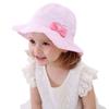 Baby Girl Floppy Sun Hat Breathable Infant Toddler Striped Bow Summer Cotton Cap UPF 50+ Sun Protection view 1
