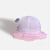 Baby Girl Floppy Sun Hat Breathable Infant Toddler Striped Bow Summer Cotton Cap UPF 50+ Sun Protection view 4