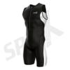 Sparx Men's Elite Triathlon Suit Trisuit SpeedSuit Skinsuit Swim-Bike-Run Triathlon Race Suit (2XL, Black/White) view 2
