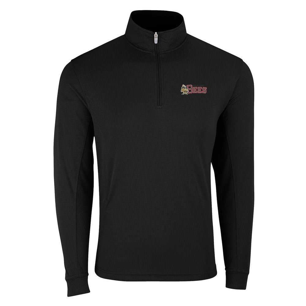 Vantage Apparel Minor League Baseball Salt Lake Bees 1/4-Zip Tech Pullover, Black, 2XL