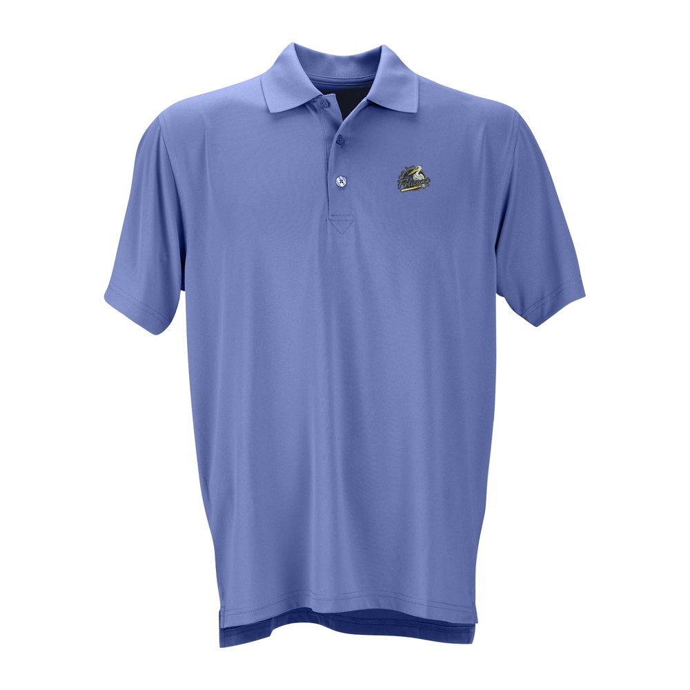 Vantage Apparel Minor League Baseball Myrtle Beach Pelicans Men's Performance Mesh Polo Shirt, Medium, Carolina Blue