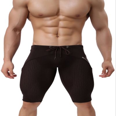 BRAVE PERSON 40 Nylon Mesh Tight Medium Pants Running Fitness Leisure Yoga Pants (S / 26-29, 2240 - Coffee)