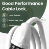 Titanker Bike Lock, Bicycle Lock 4 Feet Cable Lock 1/2 Inch Resettable Bike Locks Combination with Mounting Bracket, Bike Accessories for Bicycle, Electric Scooter, Motorcycle, White view 3