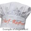 CHEFSKIN Personalized Chef Hat in White Twill Adjustable Custom Embroidery Name, Makes a Great Gift! (Chef Hat only) view 3
