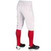 CHAMPRO boys Classic Youth Triple Crown Pinstripe Polyester Baseball Knicker, White, Scarlet, X-Small US view 2
