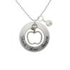 AJ's Collection Personalized Make A Difference Sterling Silver Necklace. Customize a Round Charm. Choice of Sterling Silver Chain. Gift For Teachers, Professors or Just for Her. Appreciation Gift. view 1