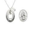 AJ's Collection Personalized Make A Difference Sterling Silver Necklace. Customize a Round Charm. Choice of Sterling Silver Chain. Gift For Teachers, Professors or Just for Her. Appreciation Gift. view 3