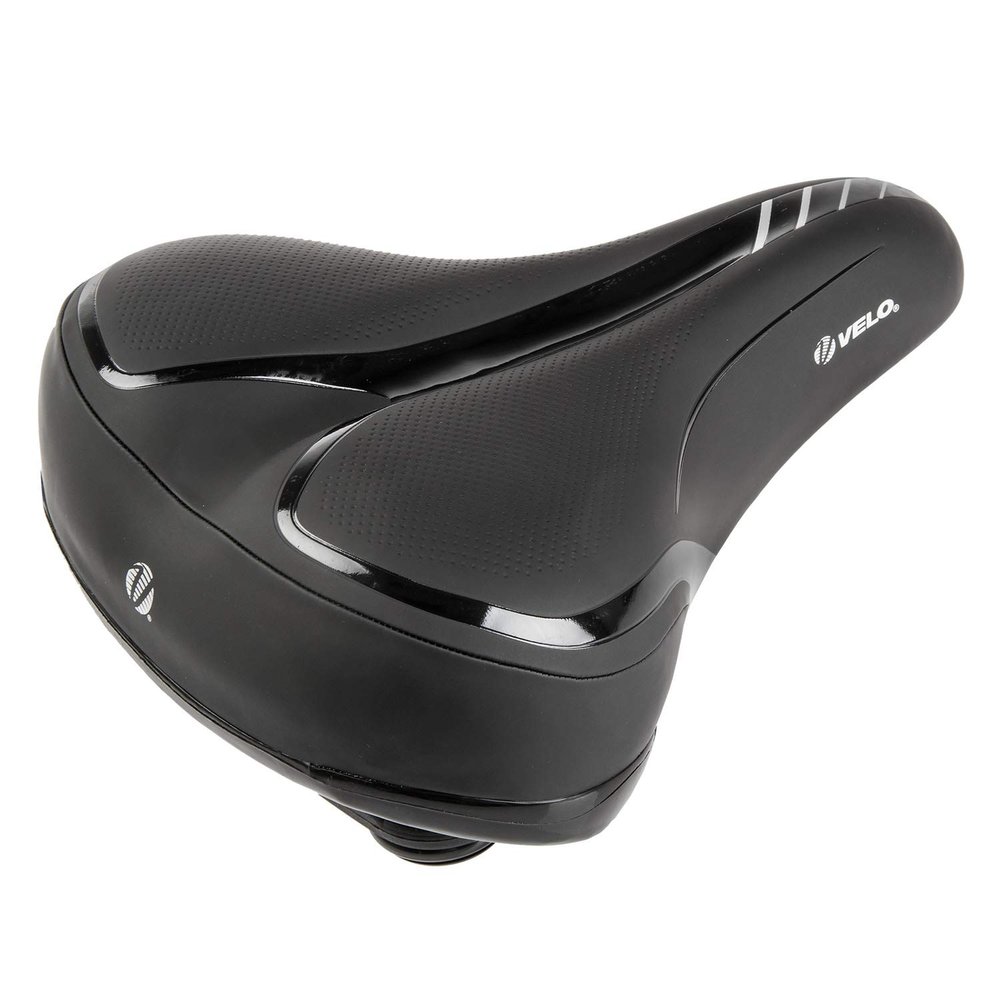 VELO Unisex's Fit Townie Saddle for Bicycle, Black, X-Large