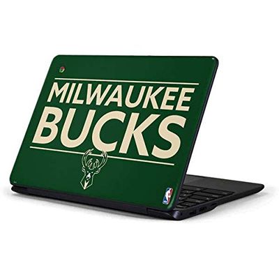 Skinit Decal Laptop Skin for Chromebook 3 11.6in 500c13-k01 - Officially Licensed NBA Milwaukee Bucks Standard - Green Design