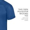 Attain Wicking Two-Button Baseball Jersey Royal 2XL view 2