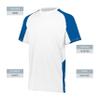 Augusta Sportswear Boys Cutter Jesey White/Royal view 3