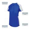 Girls Cutter Jersey Royal/White L view 3