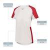 Girls Cutter Jersey White/Red S view 3
