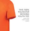 Augusta Sportswear Youth Attain Wicking Two-Button Baseball Jersey Orange XS view 4