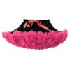 MizHome Girls Fluffy Tulle Pleated Tutu Skirt Princess Ballet Dance Dress Tiered Black and Rose XS view 1
