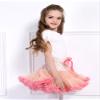 MizHome Girls Fluffy Tulle Pleated Tutu Skirt Princess Ballet Dance Dress Tiered Black and Rose XS view 4