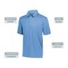 Augusta Sportswear Vital Polo, Columbia Blue, 2XL view 4