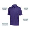 Augusta Sportswear Vital Polo, Purple, 2XL view 4