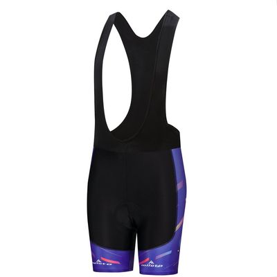 Uriah Women's Cycling Bib Shorts Black 3D Coolmax Gel Padded Meteor Purple Size M(CN)