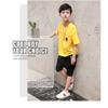 FTSUCQ Boys Number Printed Tracksuits Sport Shirt Top + Middle Pants,Yellow 140 view 2