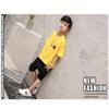 FTSUCQ Boys Number Printed Tracksuits Sport Shirt Top + Middle Pants,Yellow 140 view 4