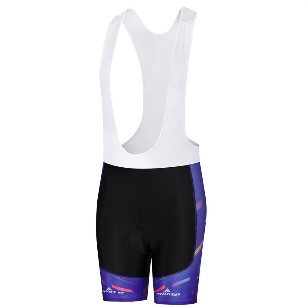 Uriah Women's Cycling Bib Shorts White 3D Coolmax Gel Padded Meteor Purple Size 4XL(CN)