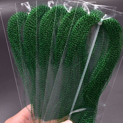 10 Packs Crystal Flash Fly Fishing Line Fly Tying Material for Fishing Lure Dry Flies (10Packs Deep Green)
