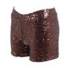 Very Last Shop Women Sexy Hot Glitter Sequin Shorts Summer Club Wear Multi-Color US Women-XS Brown view 2
