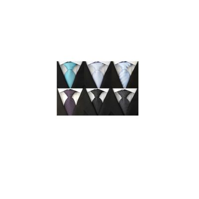 Adulove Men's Necktie Classic Silk Tie Woven Jacquard Neck Ties 6 PCS