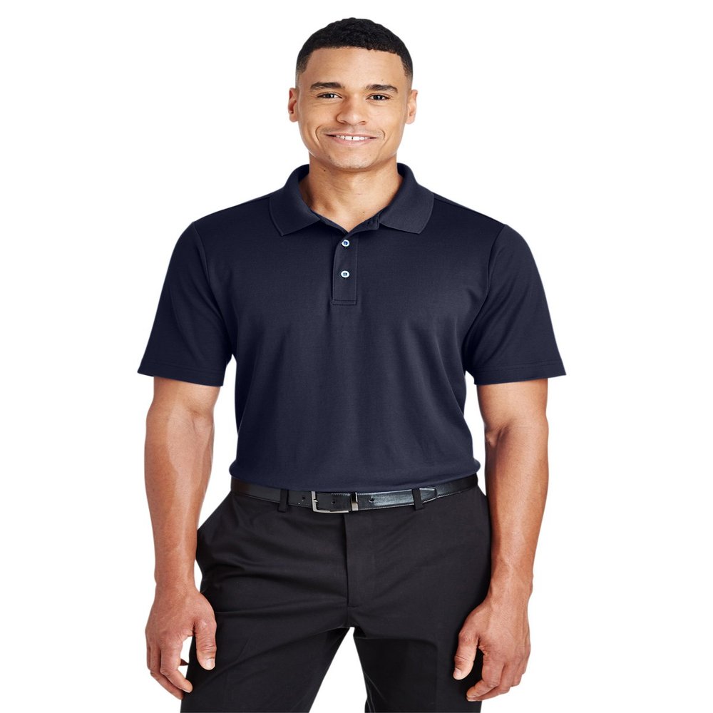 Devon & Jones Mens Men's CrownLux Performance Plaited Polo -Navy 2XL