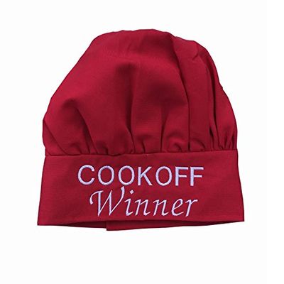 Personalized Chef Hat in Red Twill Adjustable Custom Embroidery Name, Makes a Great Gift! (Chef Hat only)