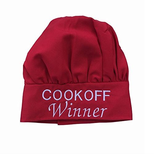 Personalized Chef Hat in Red Twill Adjustable Custom Embroidery Name, Makes a Great Gift! (Chef Hat only)