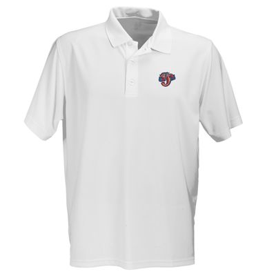 528RC Minor League Baseball Jacksonville Jumbo Shrimp Men's Performance Mesh Polo Shirt, XX-Large, White