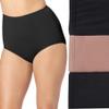 Olga Women's Without A Stitch 3 Pack Brief Underwear, Black/Toasted Almond/Black, XXL view 1