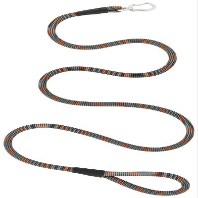 Terrain D.O.G. Elevation Rope Leash, 7/16" x 4', Gray/Black/Orange/Reflective