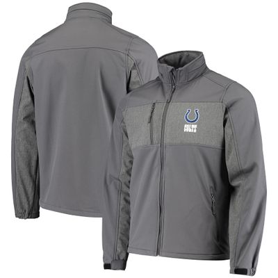 Dunbrooke Men's Graphite Indianapolis Colts Circle Zephyr Softshell Full-Zip Jacket