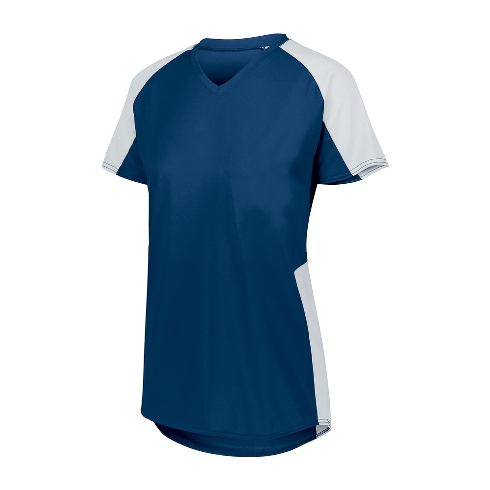 Augusta Sportswear Womens Cutter Softball Jersey, Navy/White 2XL