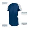 Augusta Sportswear Womens Cutter Softball Jersey, Navy/White 2XL view 4