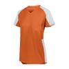 Augusta Sportswear Womens Cutter Softball Jersey, Orange/White M view 1