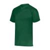 Augusta Sportswear Youth Attain Wicking Two-Button Baseball Jersey Dark Green XS