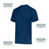 Augusta Sportswear Attain Wicking Two-Button Baseball Jersey Navy 3XL view 3
