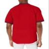 Holloway Augusta Sportswear Retro V-Neck Men's Baseball Jersey, Scarlet | Navy, XXX-Large view 2