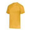 Augusta Sportswear Youth Attain Wicking Two-Button Baseball Jersey Gold XL view 1